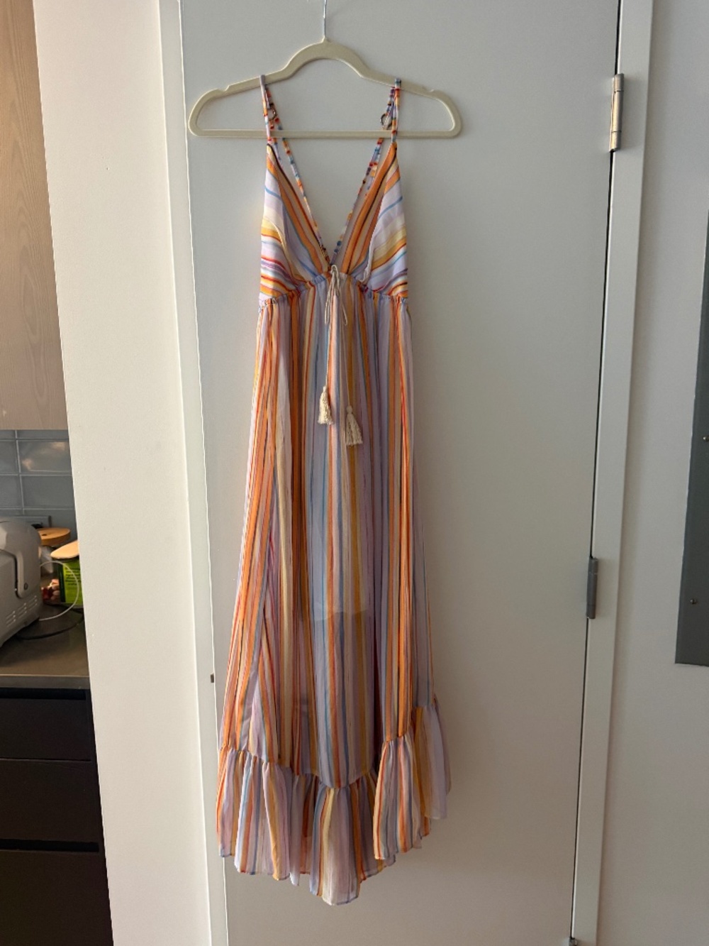 Free People These Days Lavender Striped Maxi Dress